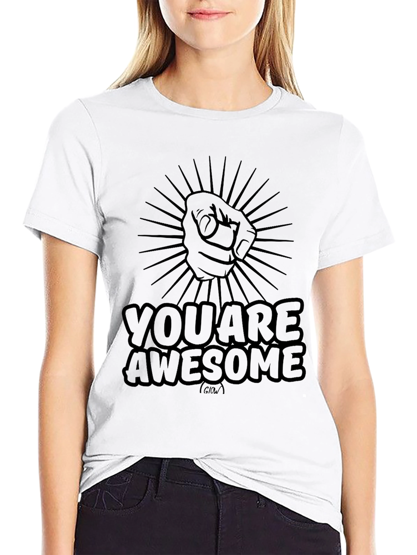 You Are Awesome Graphic T-Shirt - Black