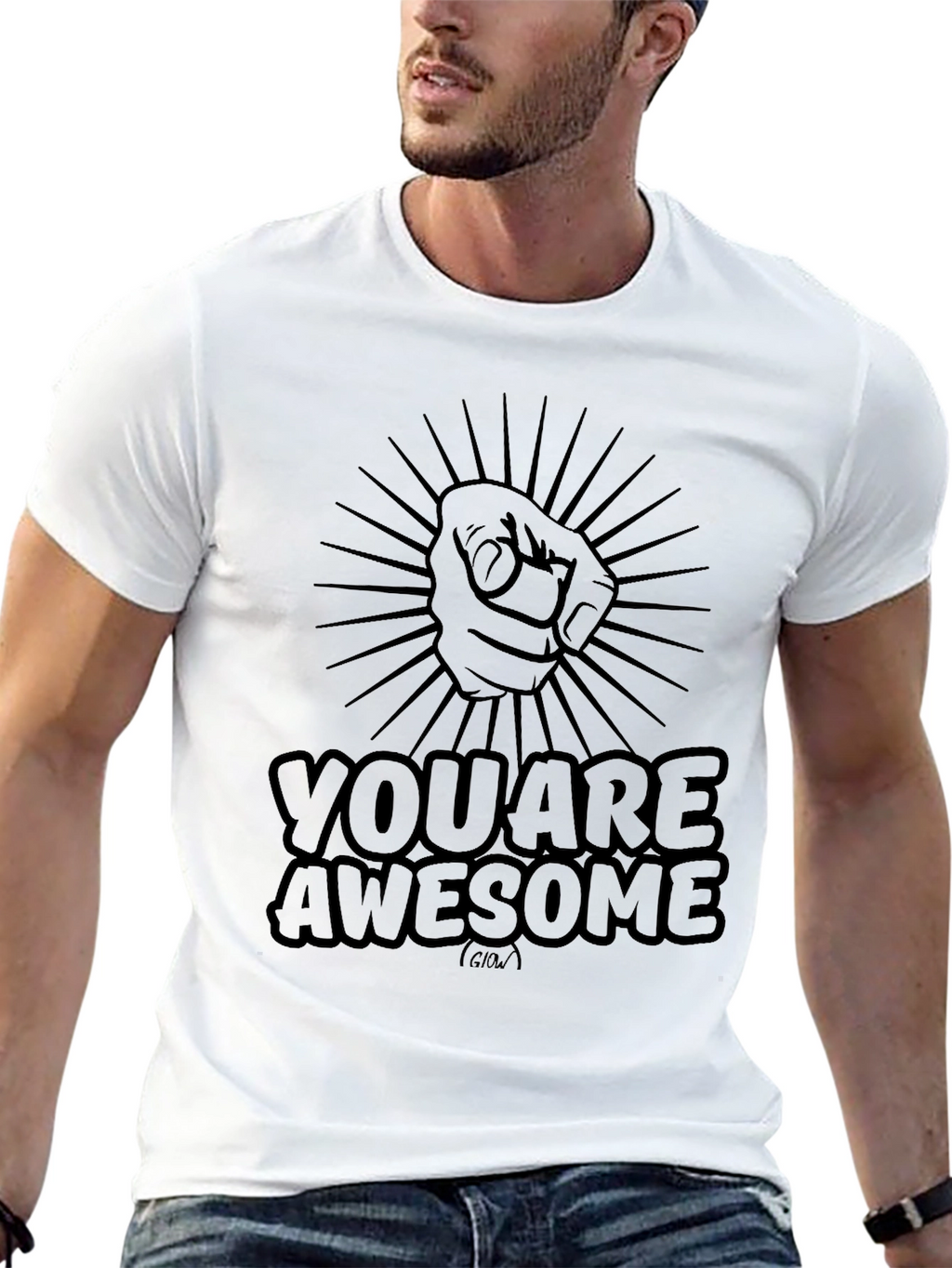 You Are Awesome Graphic T-Shirt - Black