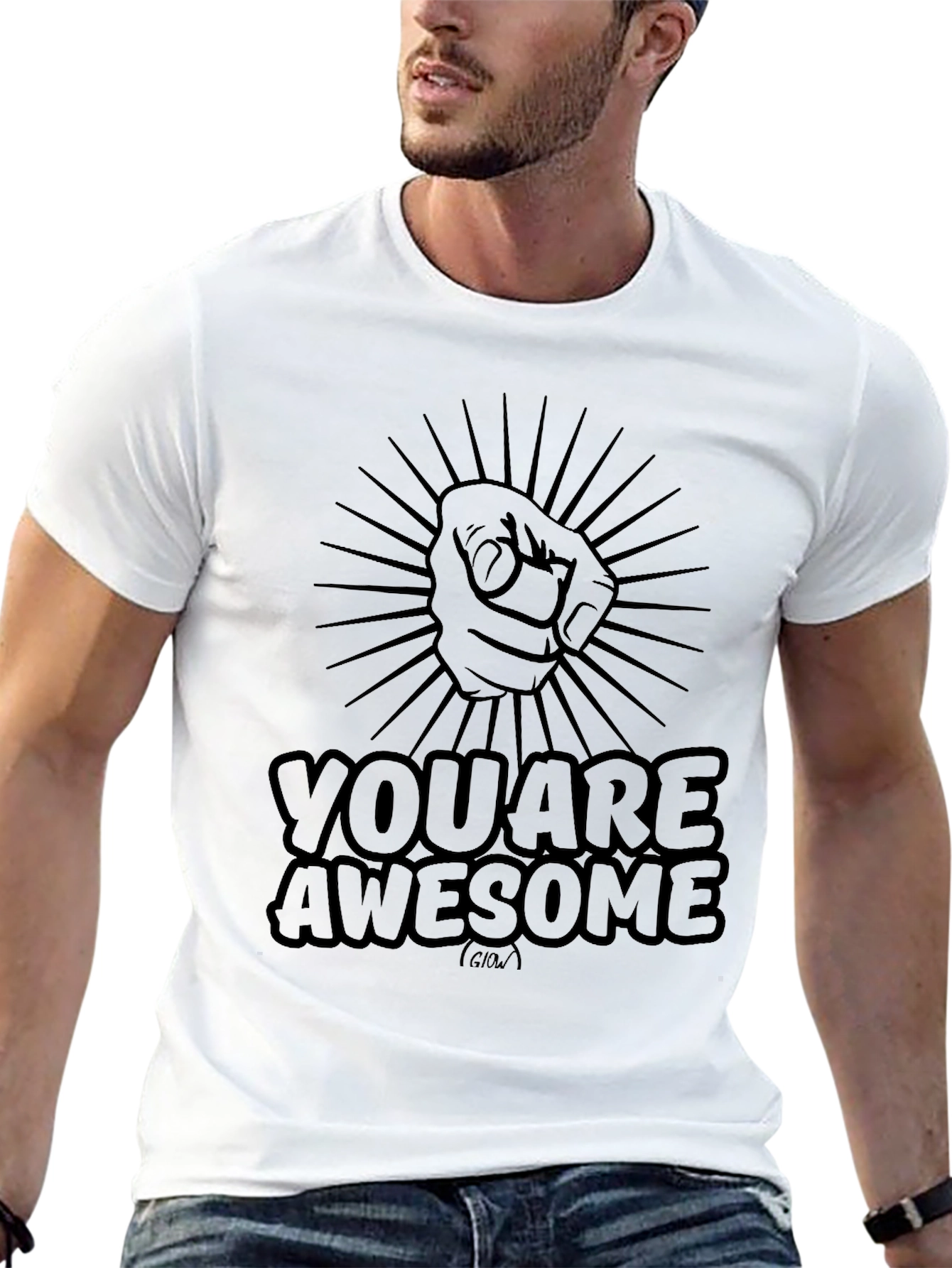 You Are Awesome Graphic T-Shirt - Black