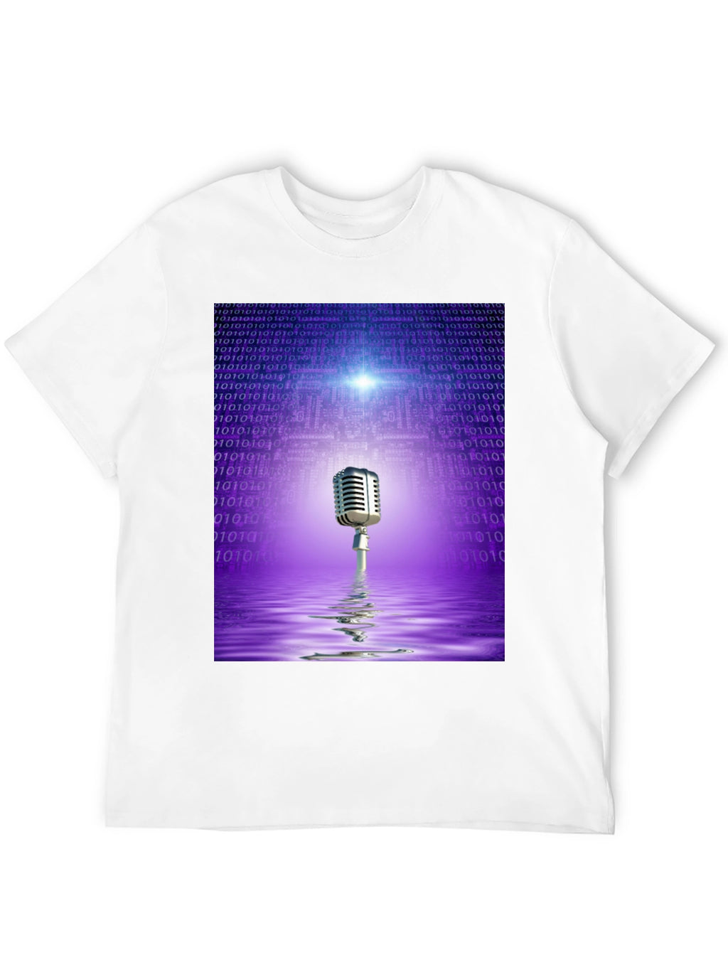 Retro Tech Microphone T-Shirt - Black