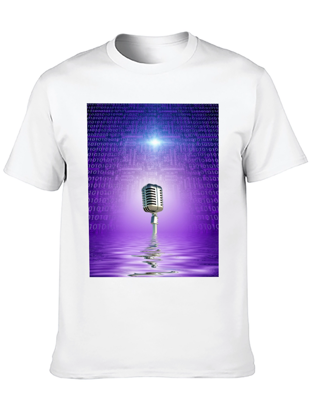 Retro Tech Microphone T-Shirt - Black