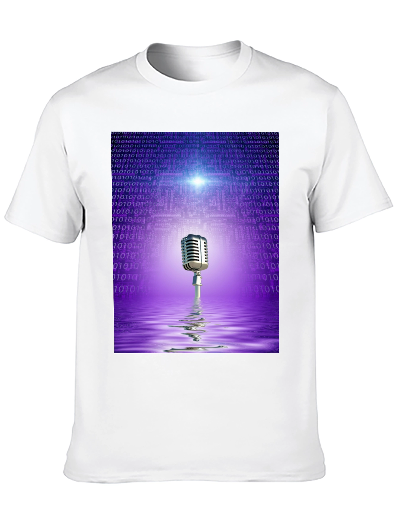 Retro Tech Microphone T-Shirt - Black