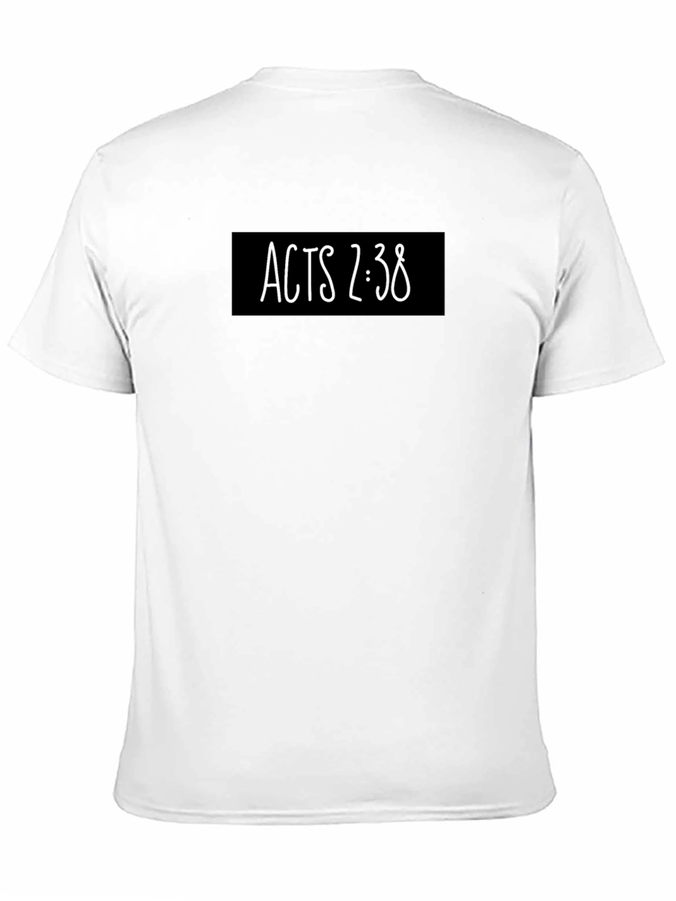 Acts 2:38 Christian Graphic Tee - Black