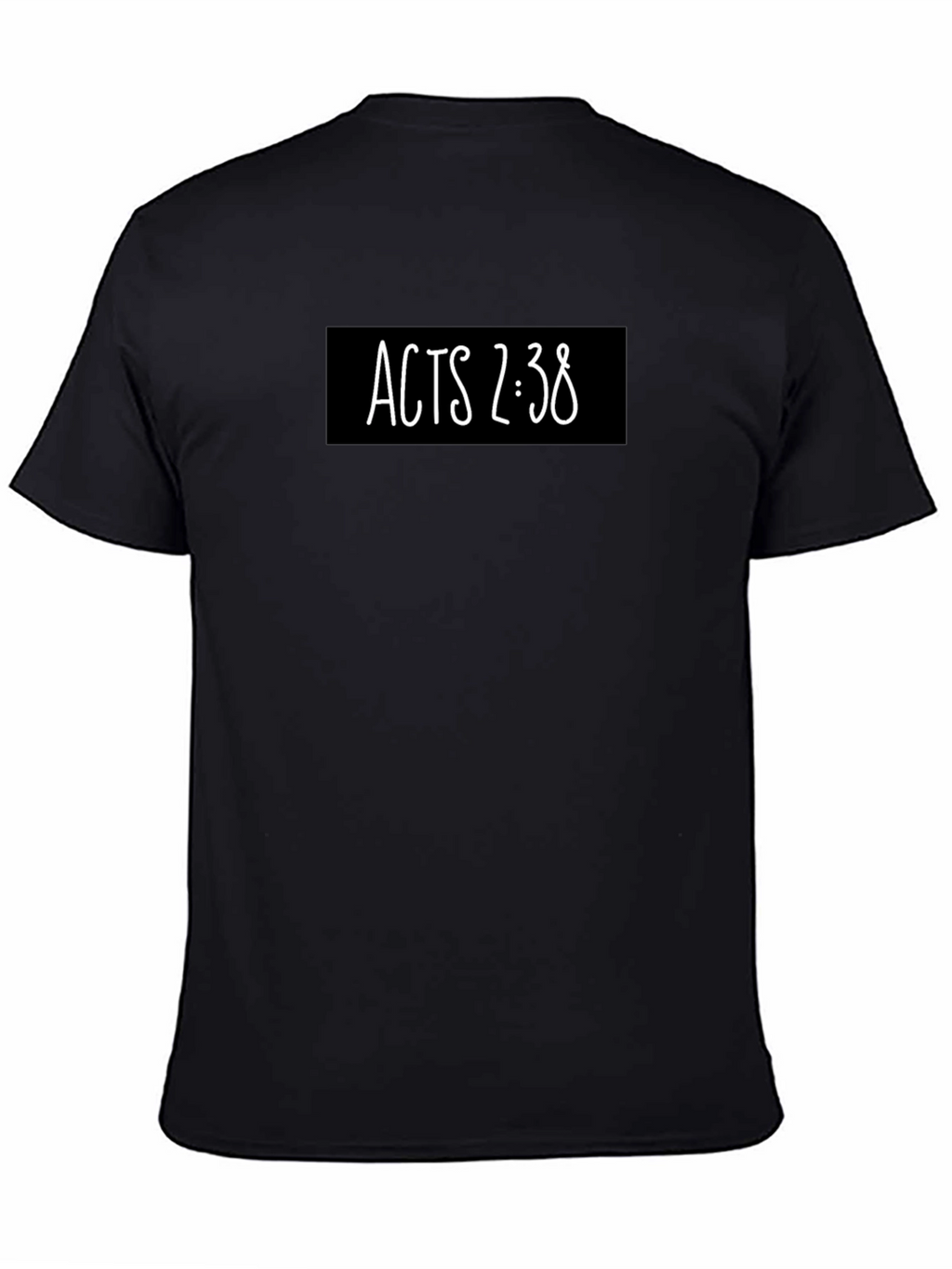 Acts 2:38 Christian Graphic Tee - Black