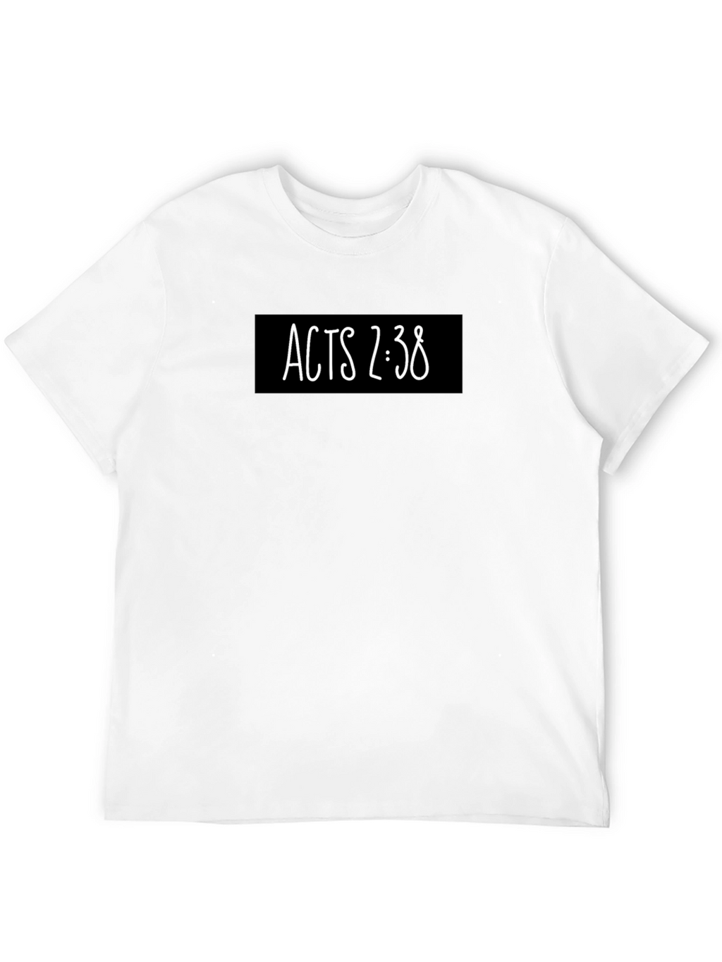 Acts 2:38 Christian Graphic Tee - Black