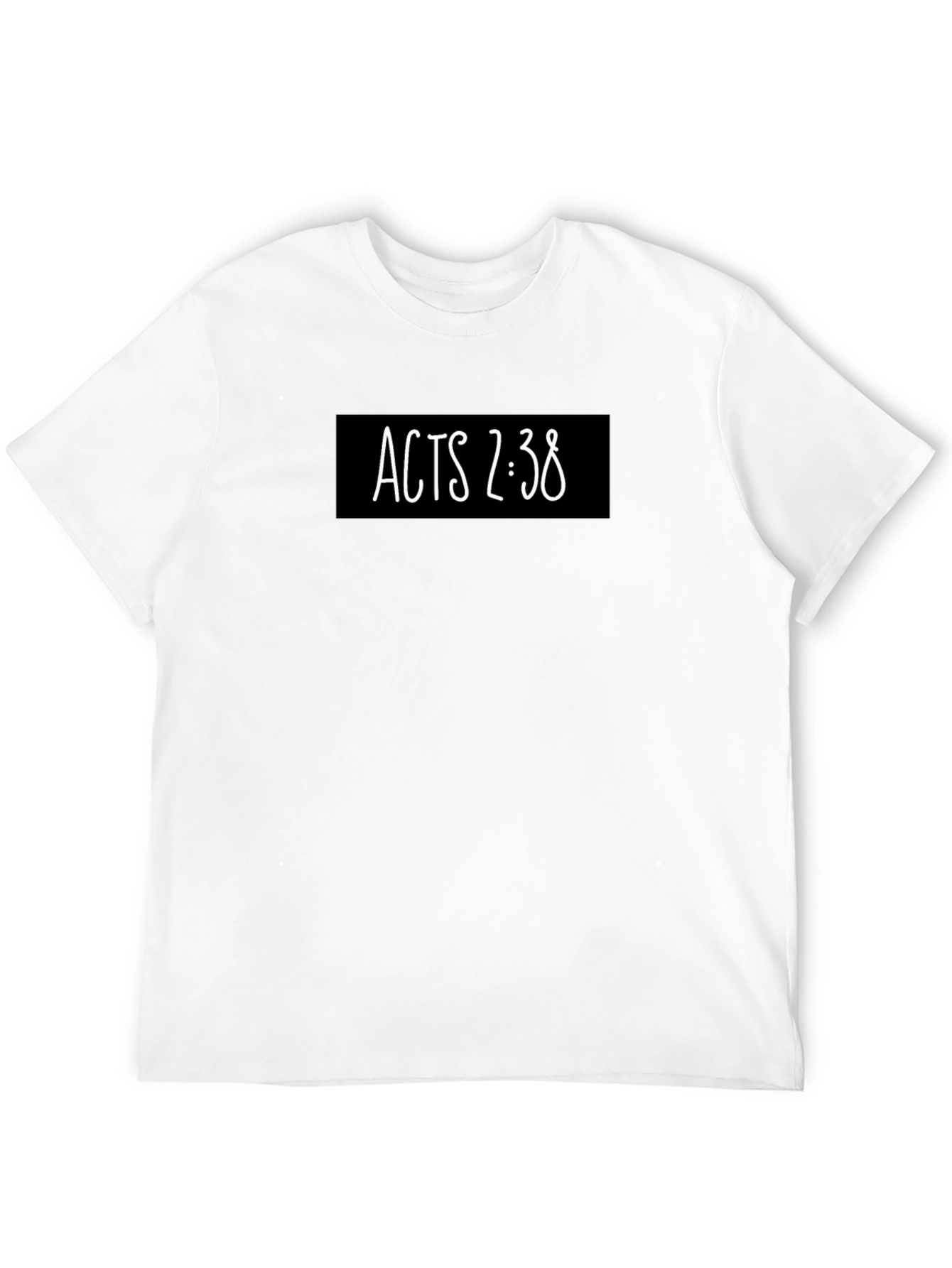 Acts 2:38 Christian Graphic Tee - Black