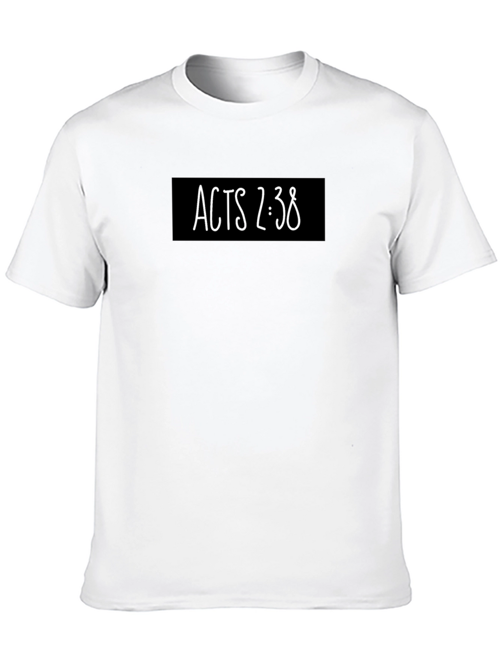 Acts 2:38 Christian Graphic Tee - Black