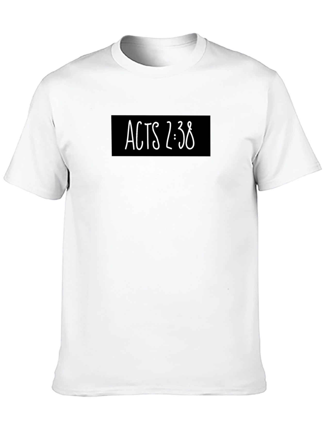Acts 2:38 Christian Graphic Tee - Black
