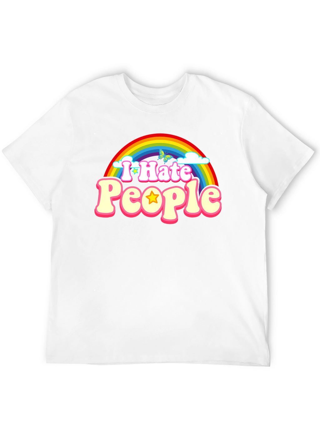 I Hate People Rainbow Graphic Tee