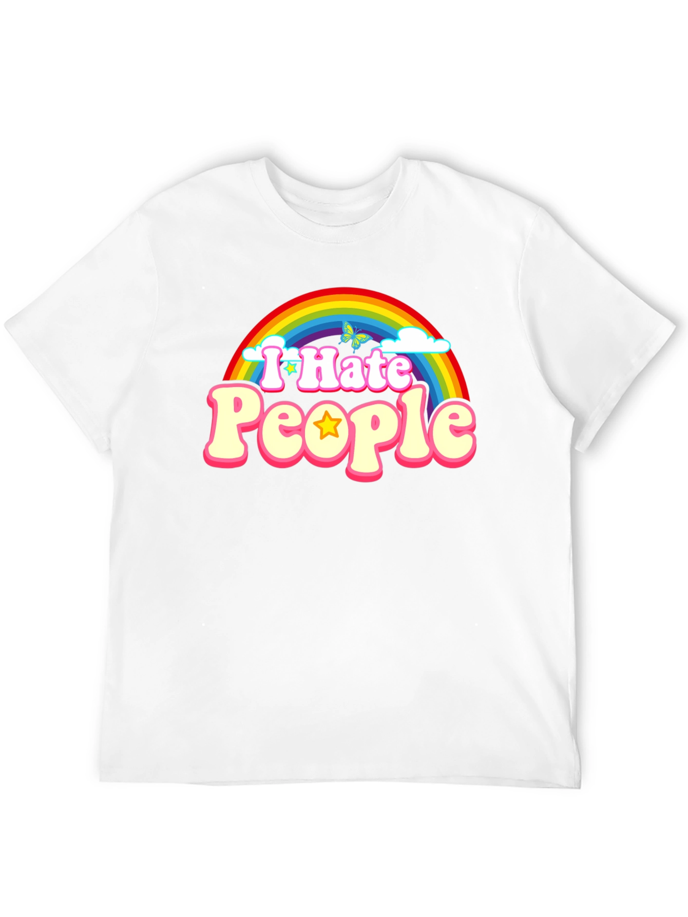 I Hate People Rainbow Graphic Tee