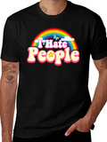 I Hate People Rainbow Graphic Tee