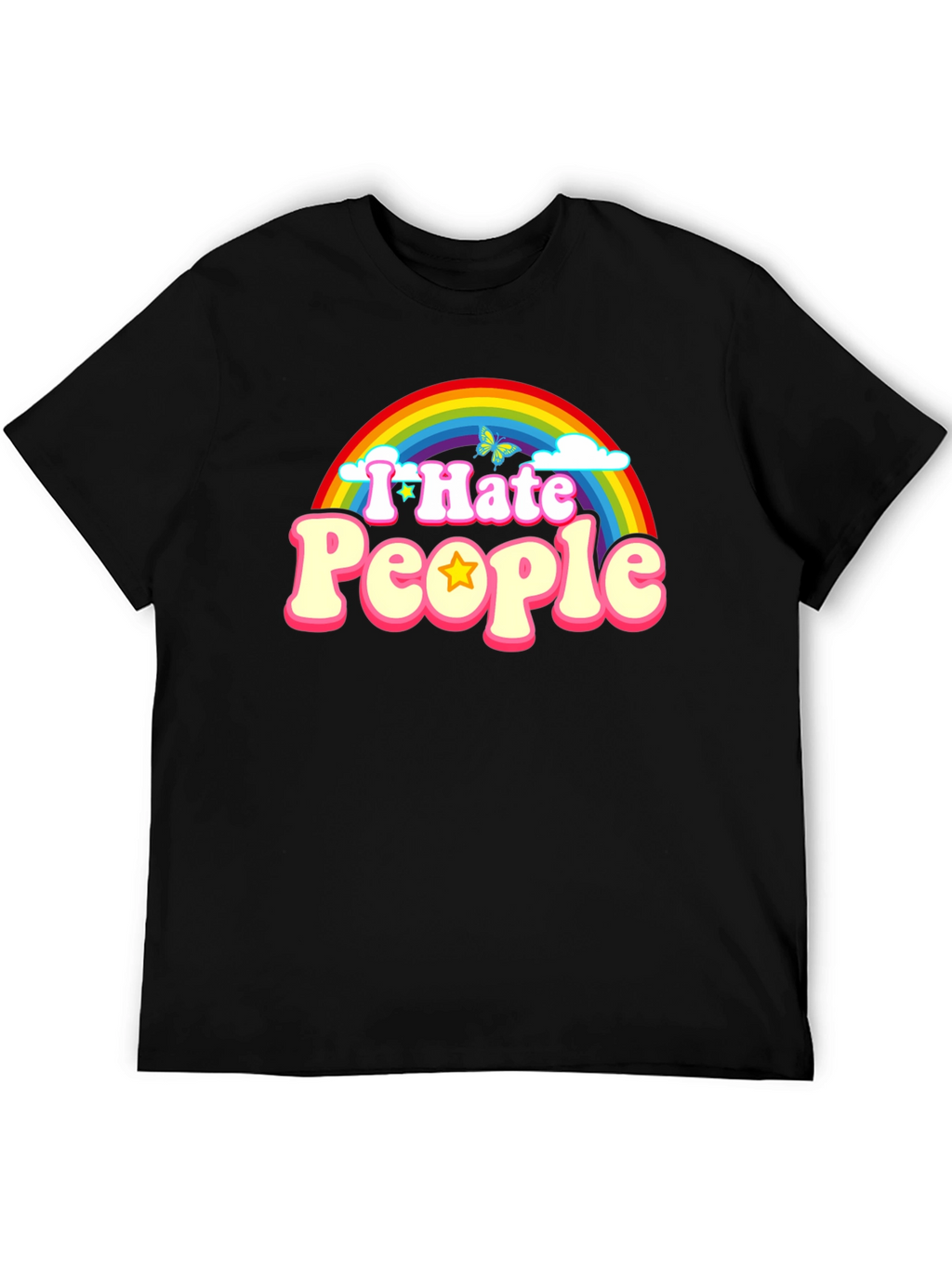 I Hate People Rainbow Graphic Tee