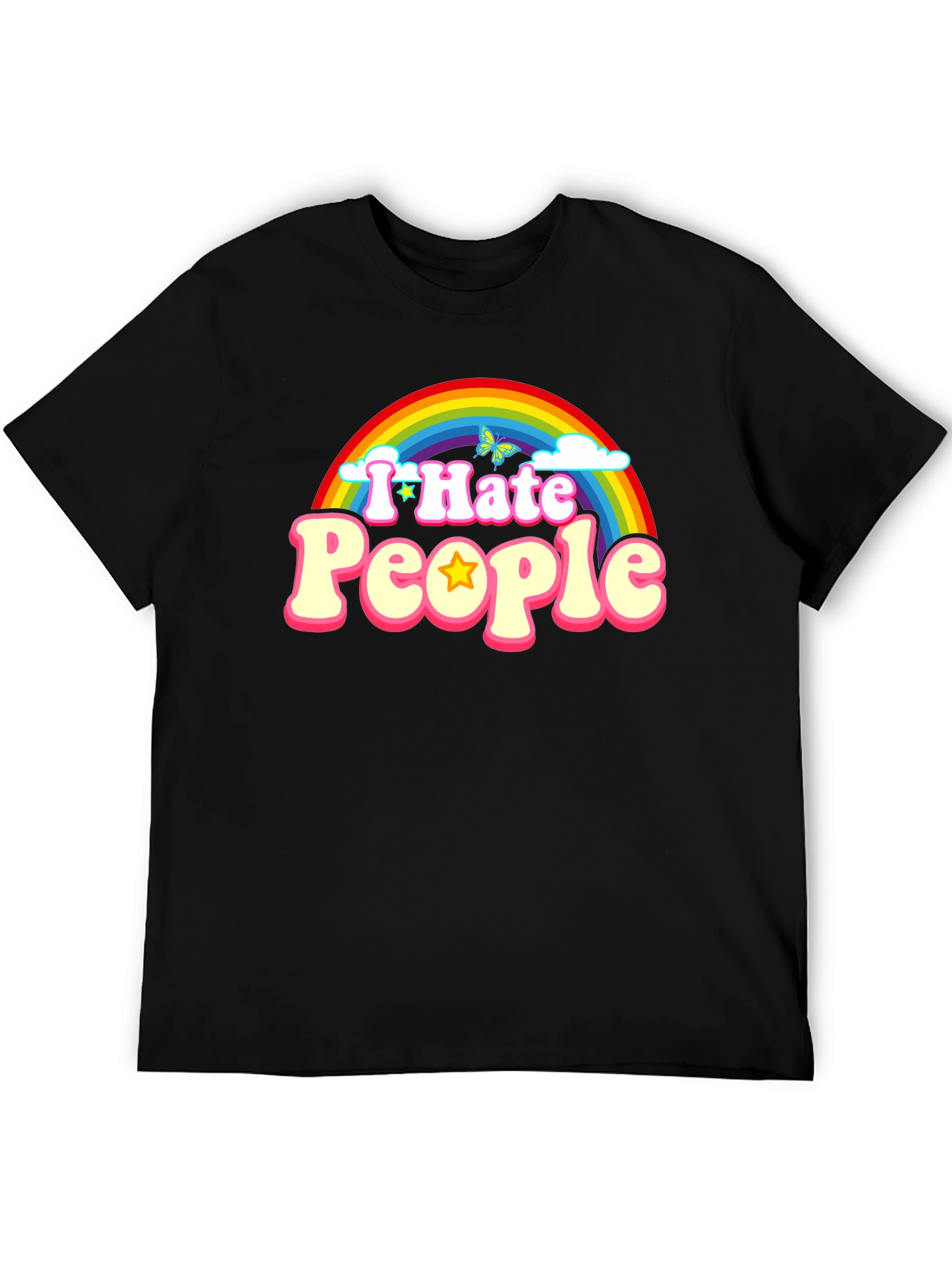 I Hate People Rainbow Graphic Tee