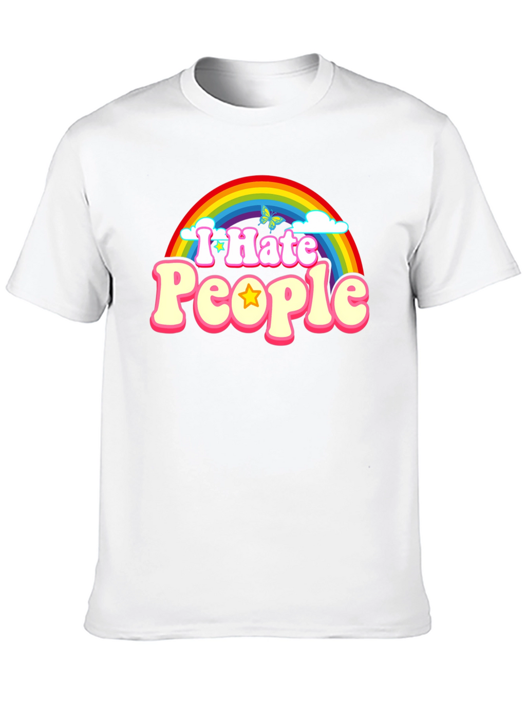 I Hate People Rainbow Graphic Tee
