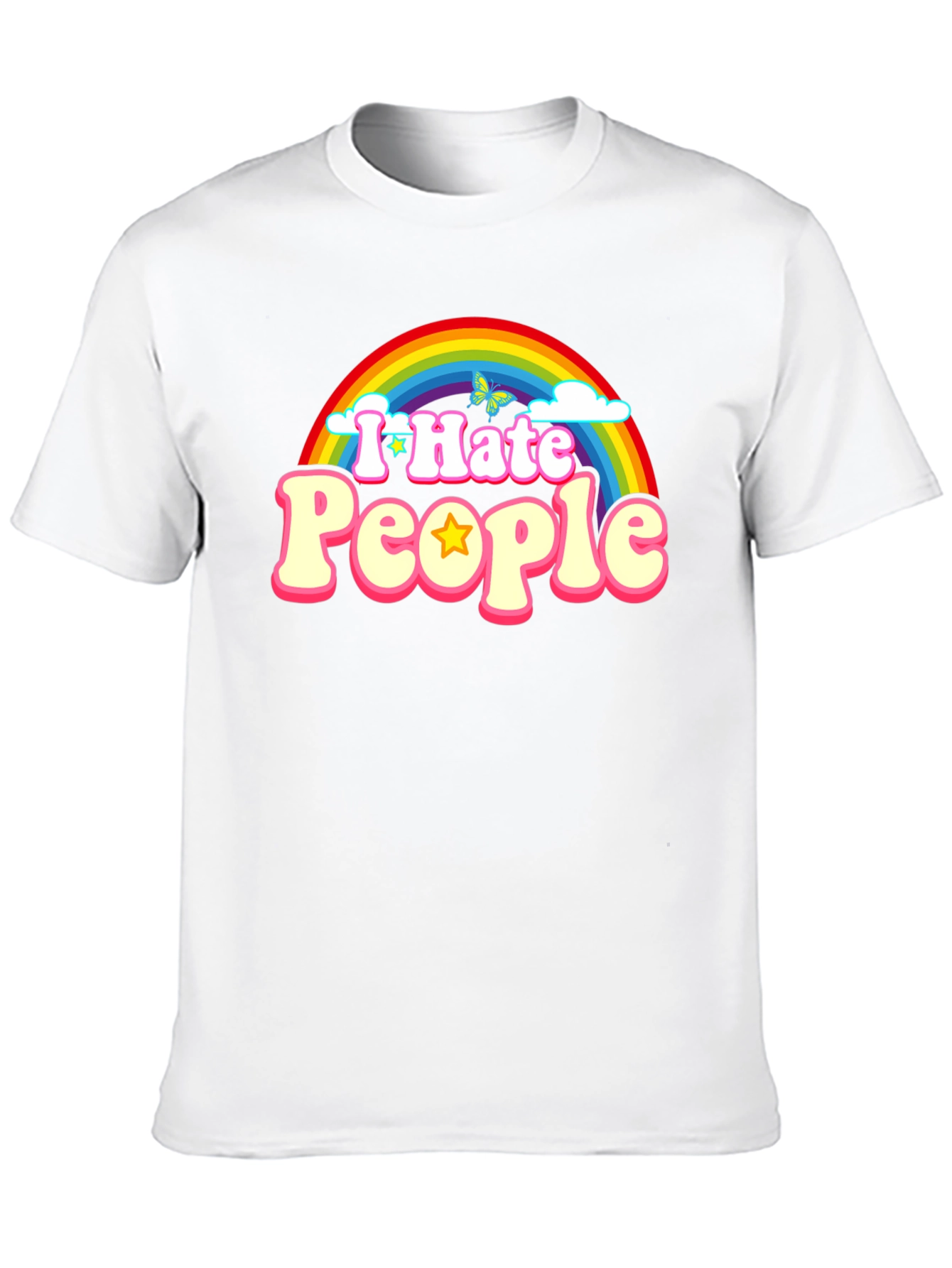 I Hate People Rainbow Graphic Tee