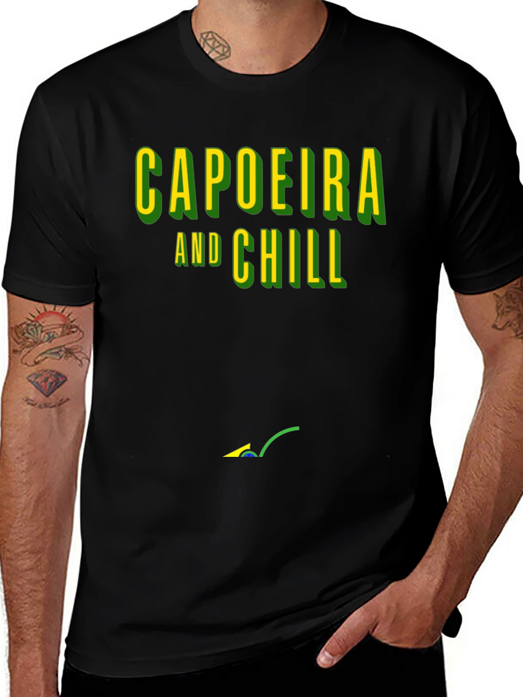 Capoeira and Chill Graphic T-Shirt - Black