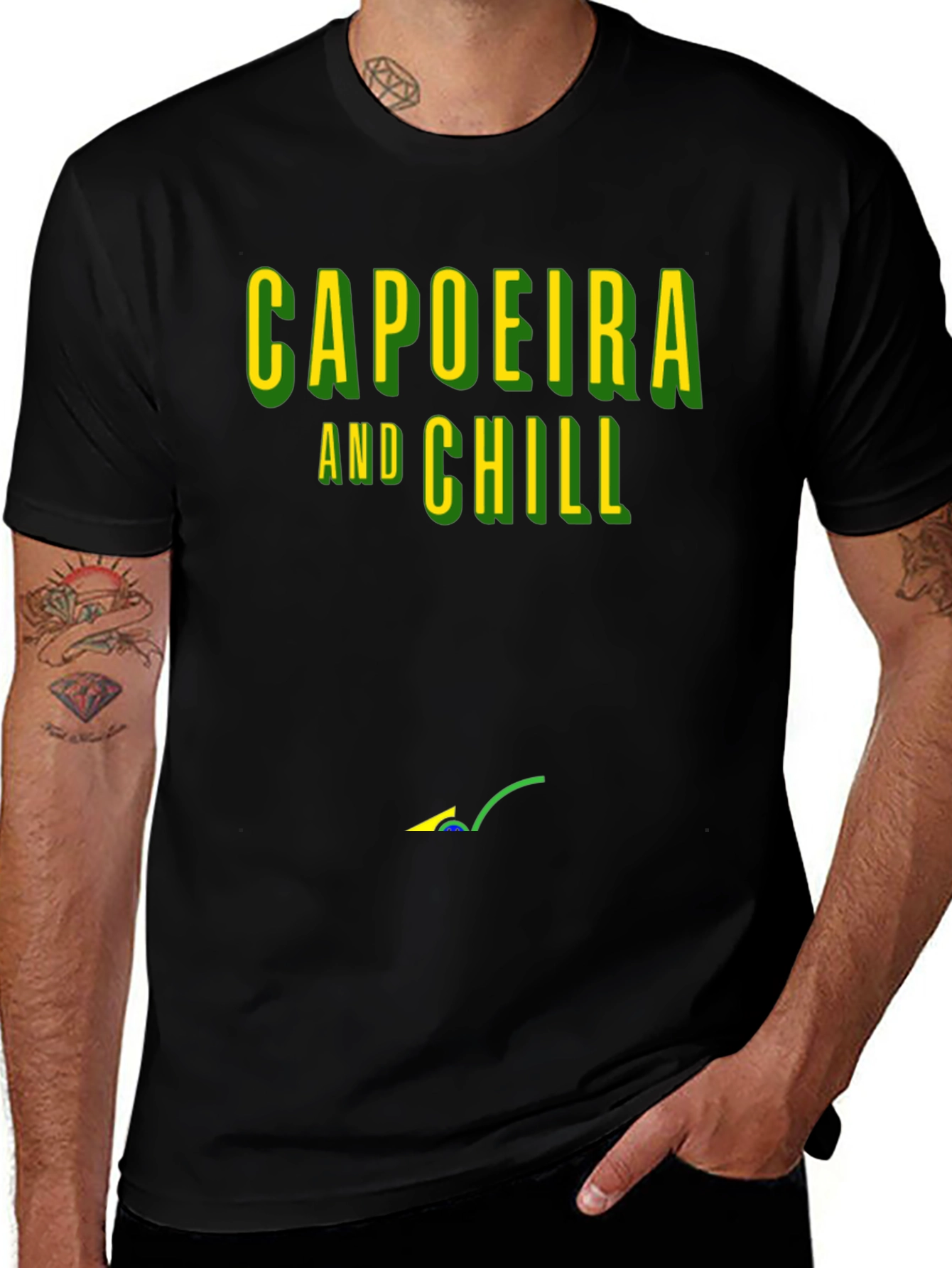 Capoeira and Chill Graphic T-Shirt - Black
