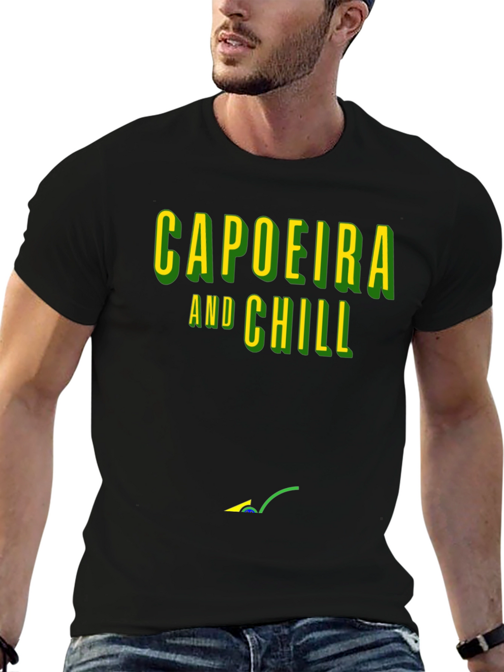 Capoeira and Chill Graphic T-Shirt - Black