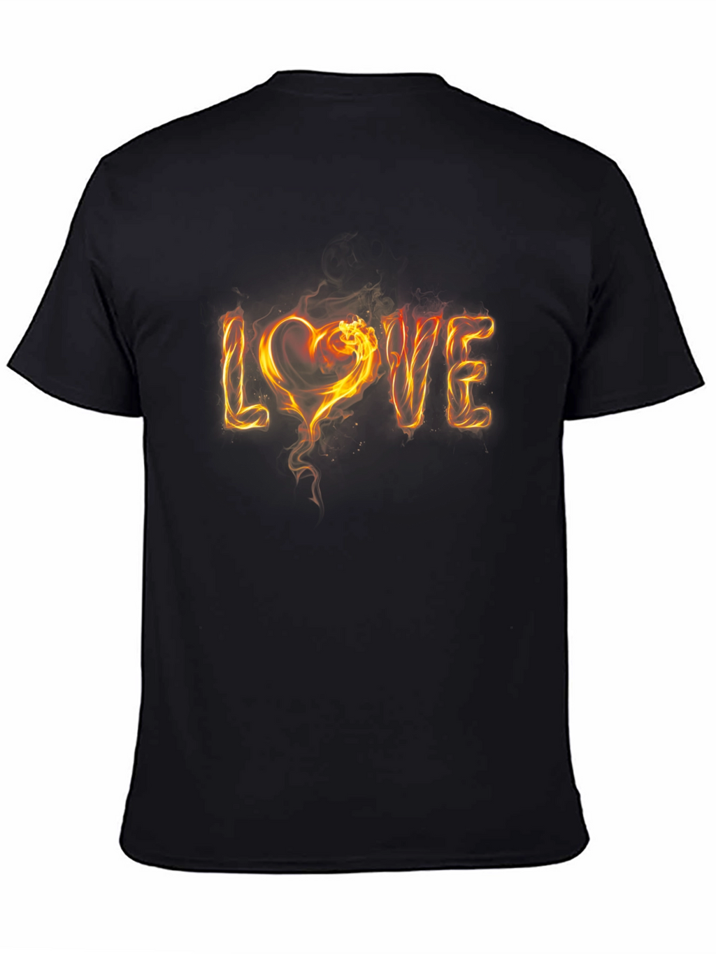 Fiery LOVE Graphic Tee - Black