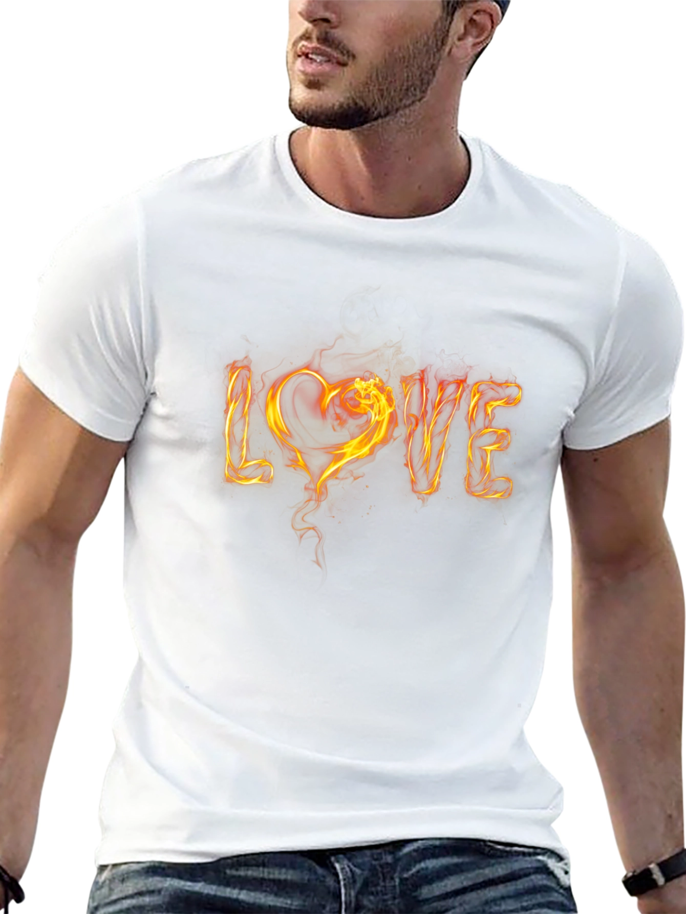 Fiery LOVE Graphic Tee - Black