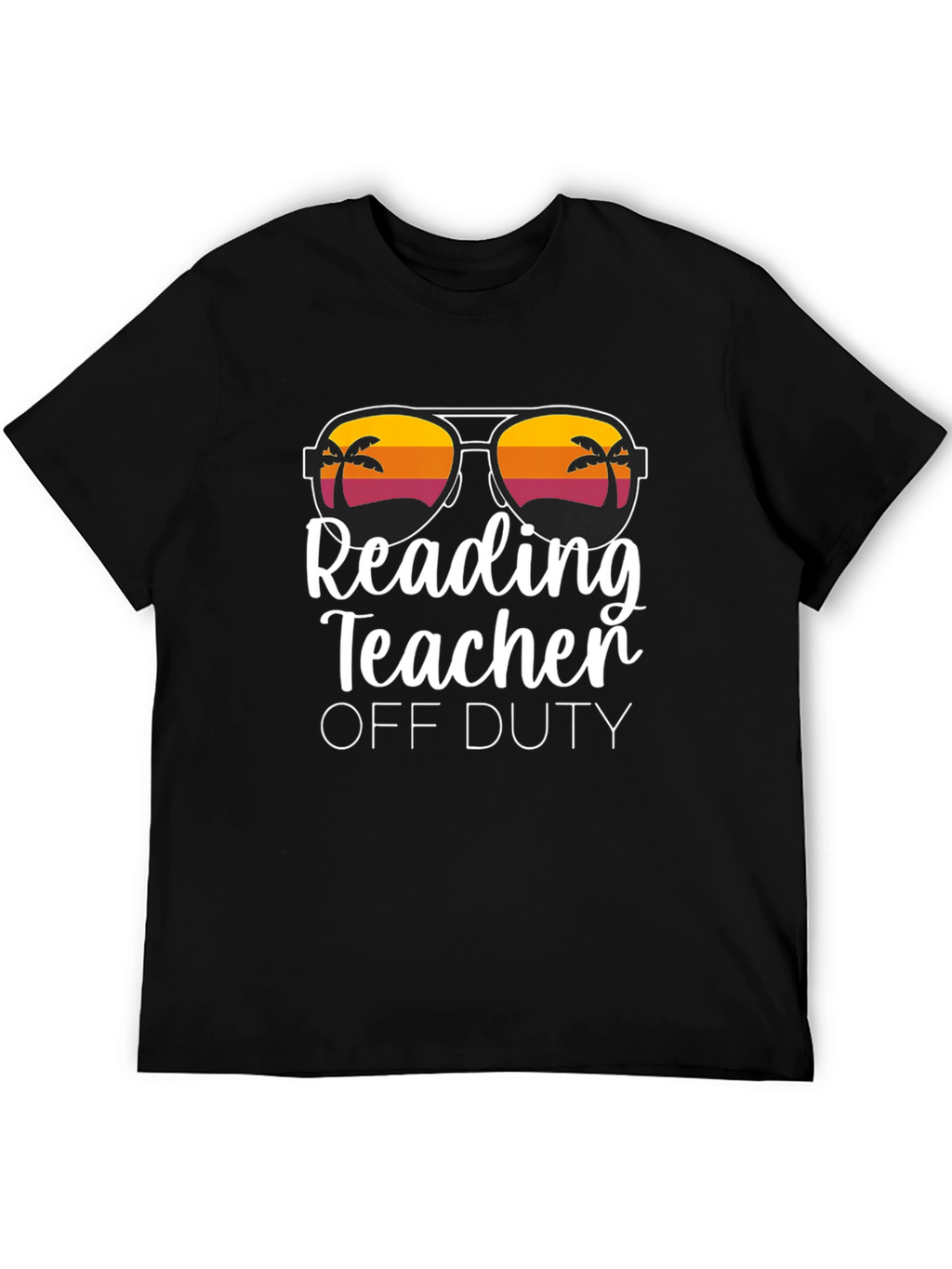 Reading Teacher Off Duty T-Shirt - Black Cotton Tee