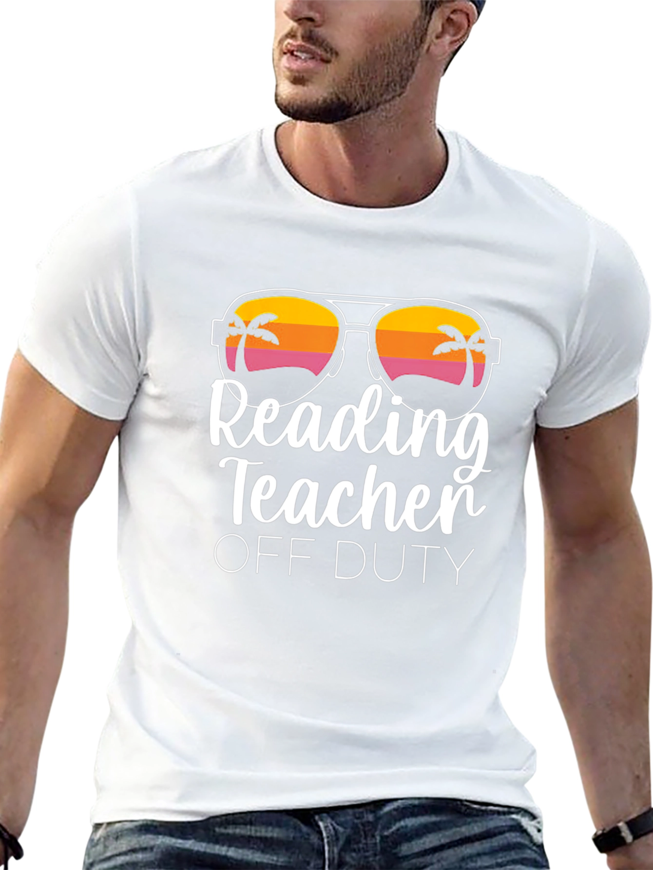 Reading Teacher Off Duty T-Shirt - Black Cotton Tee