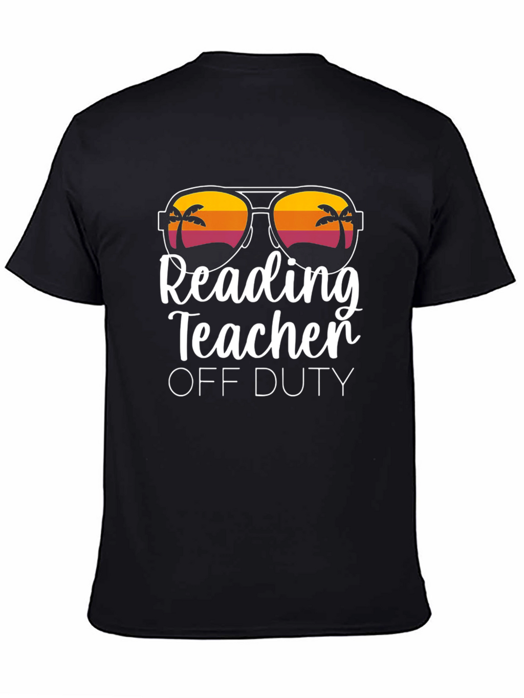 Reading Teacher Off Duty T-Shirt - Black Cotton Tee