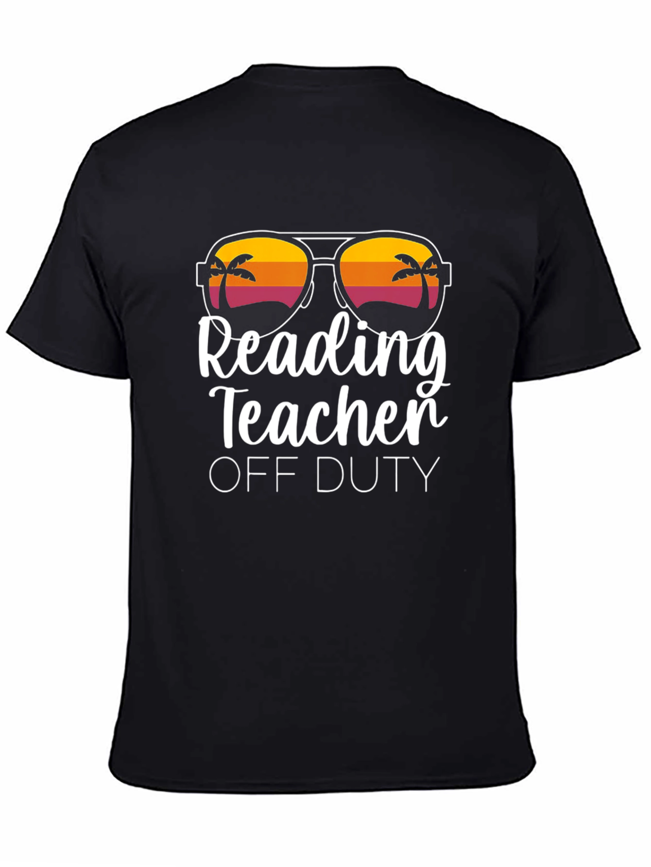Reading Teacher Off Duty T-Shirt - Black Cotton Tee