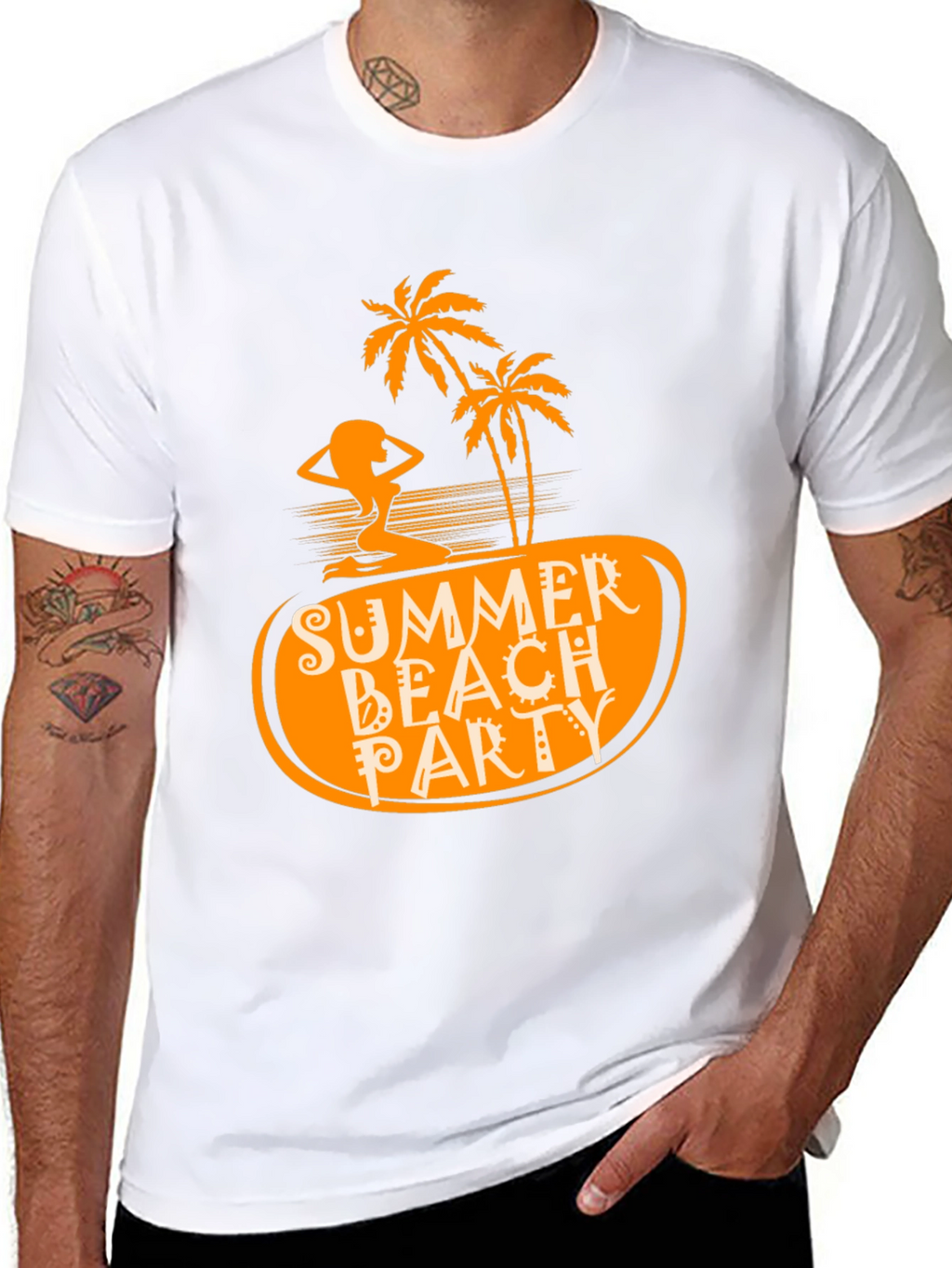 Summer Beach Party Black T-Shirt