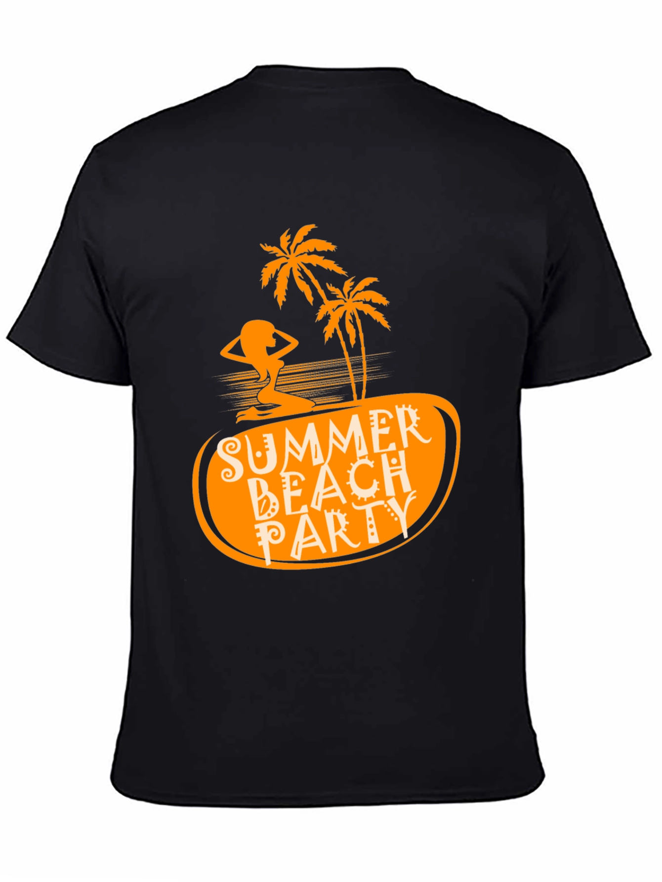 Summer Beach Party Black T-Shirt