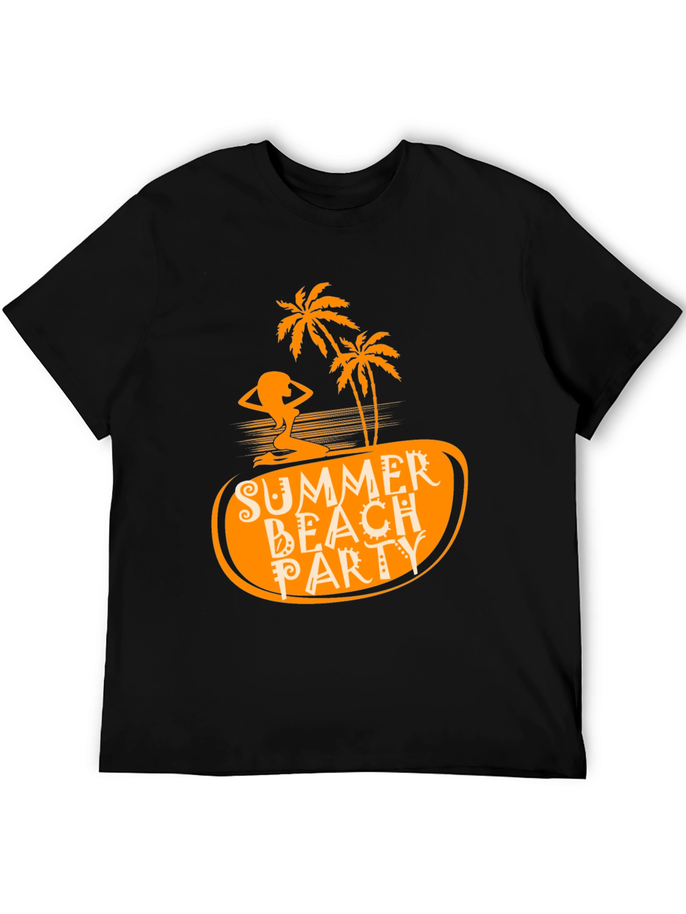Summer Beach Party Black T-Shirt