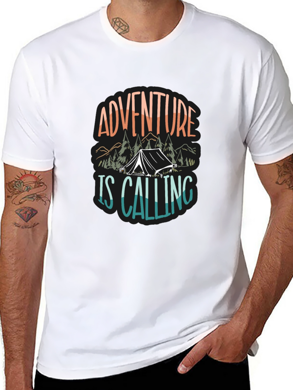 Adventure Is Calling Camping Graphic Tee