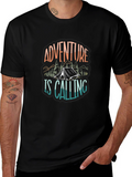 Adventure Is Calling Camping Graphic Tee