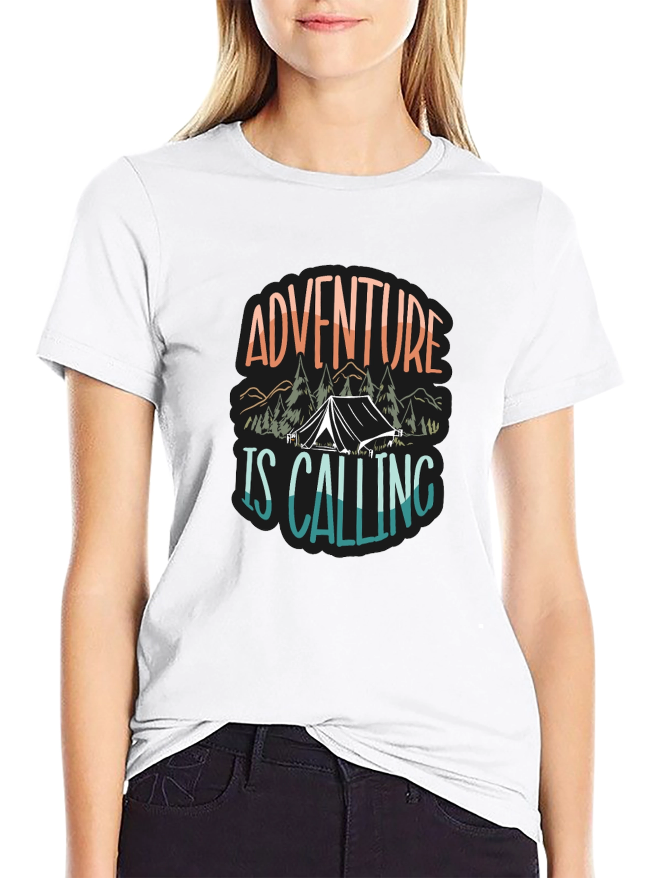 Adventure Is Calling Camping Graphic Tee