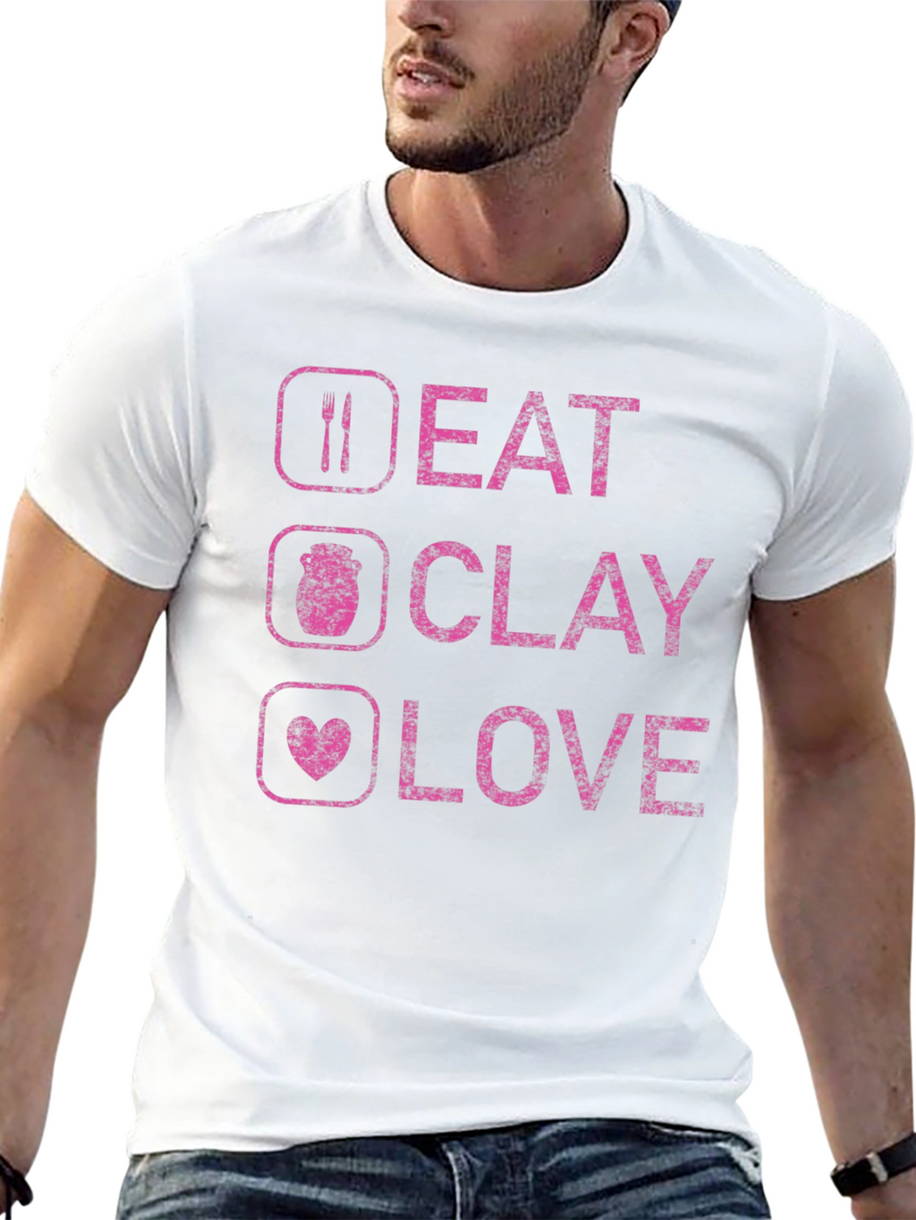 Eat Clay Love T-Shirt - Pottery Fan Apparel