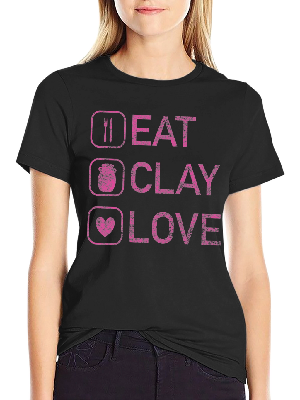 Eat Clay Love T-Shirt - Pottery Fan Apparel