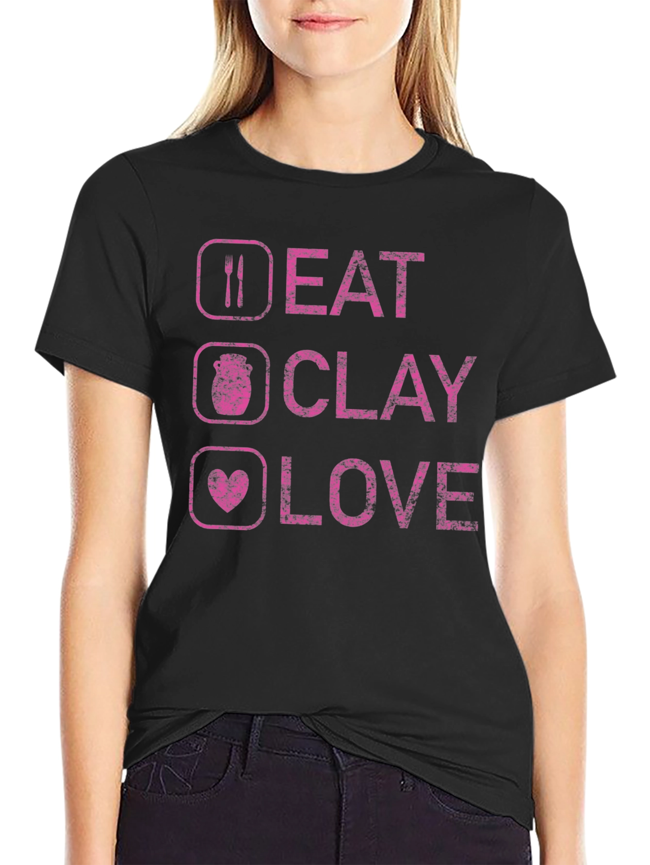 Eat Clay Love T-Shirt - Pottery Fan Apparel