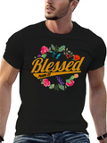 Blessed Psalm 23 Graphic Tee - Black