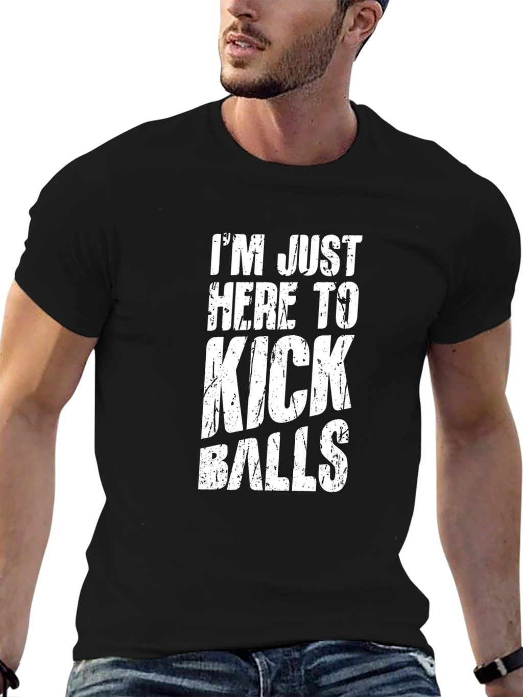 Kick Balls Graphic Tee - Black Humor T-Shirt