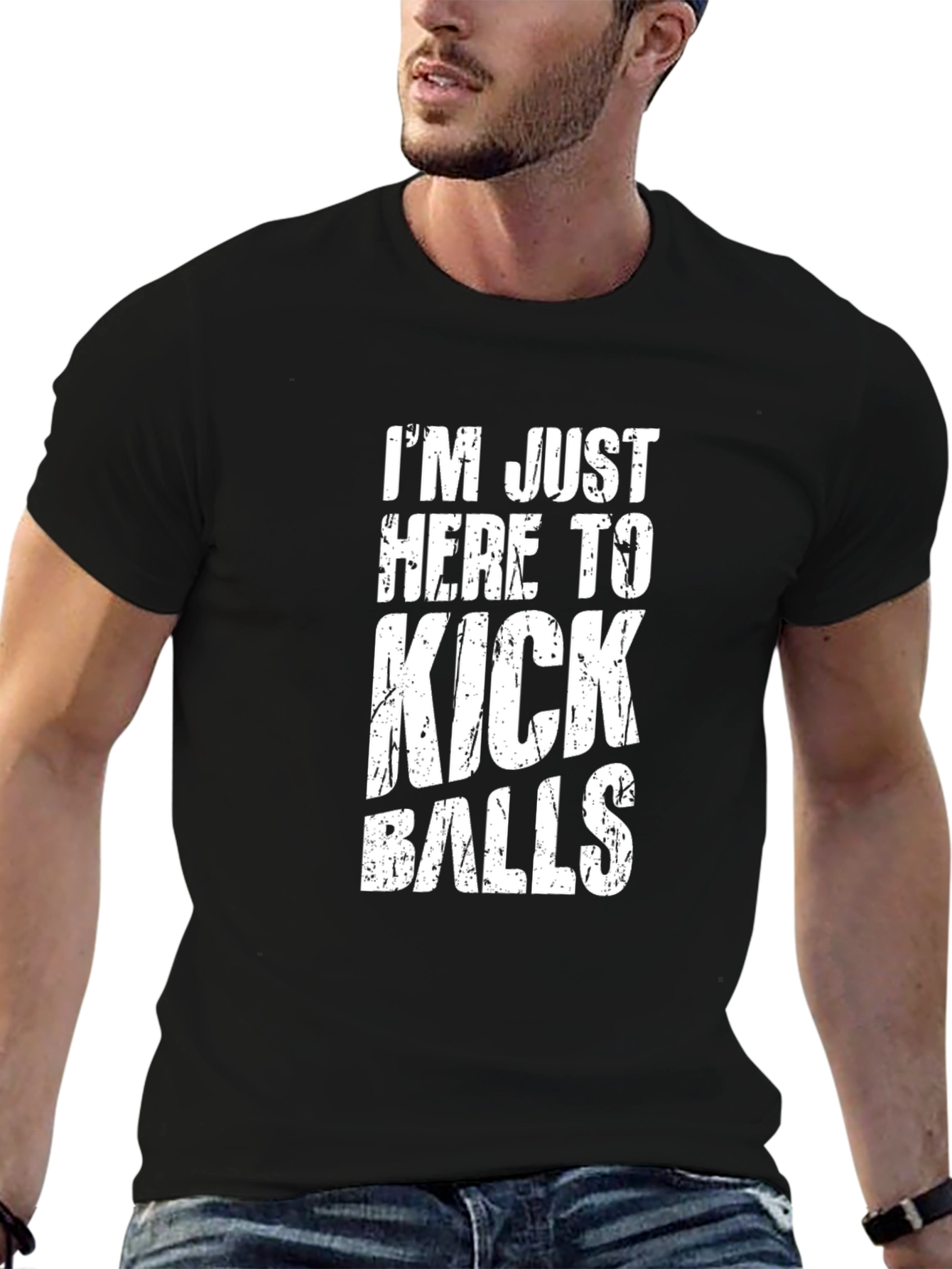 Kick Balls Graphic Tee - Black Humor T-Shirt