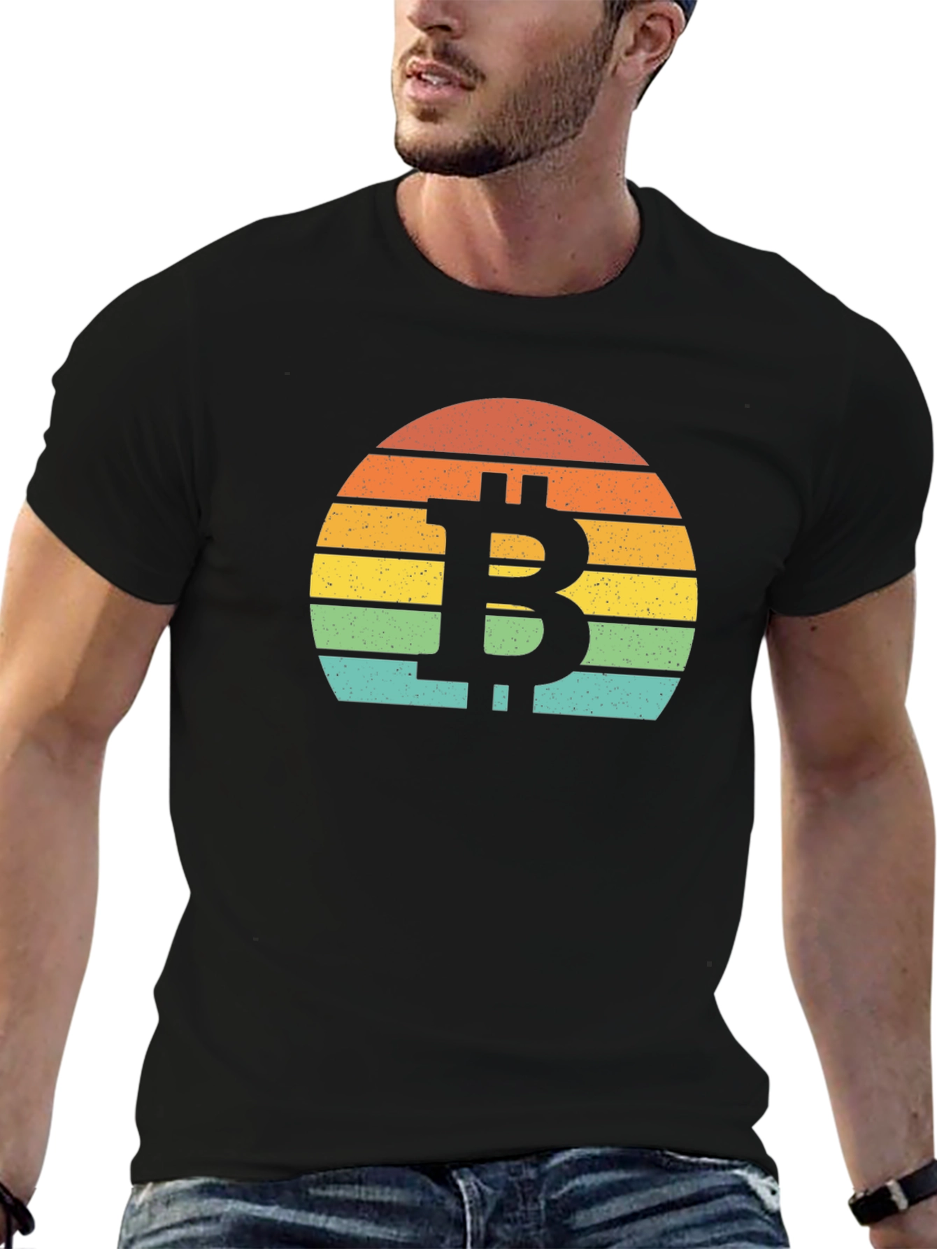 Bitcoin Sunset Graphic Tee - Crypto Lovers T-Shirt