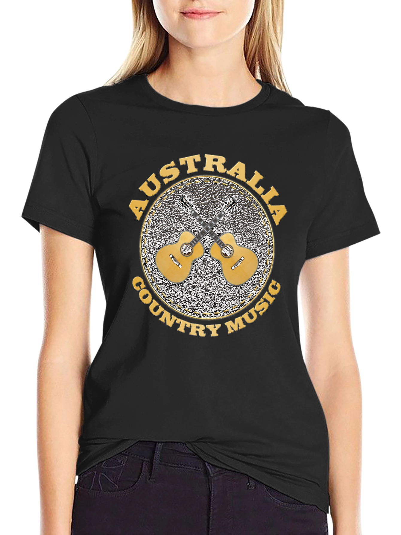 Australia Country Music Guitar T-Shirt