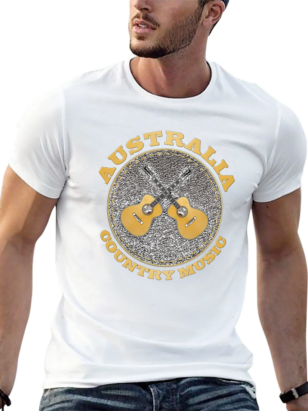 Australia Country Music Guitar T-Shirt