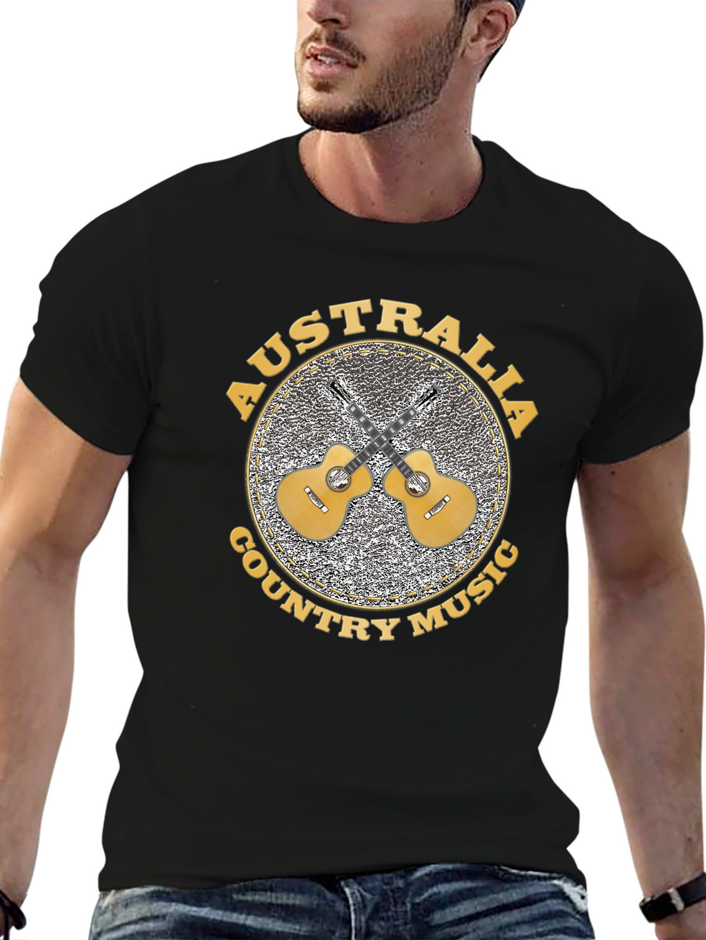 Australia Country Music Guitar T-Shirt