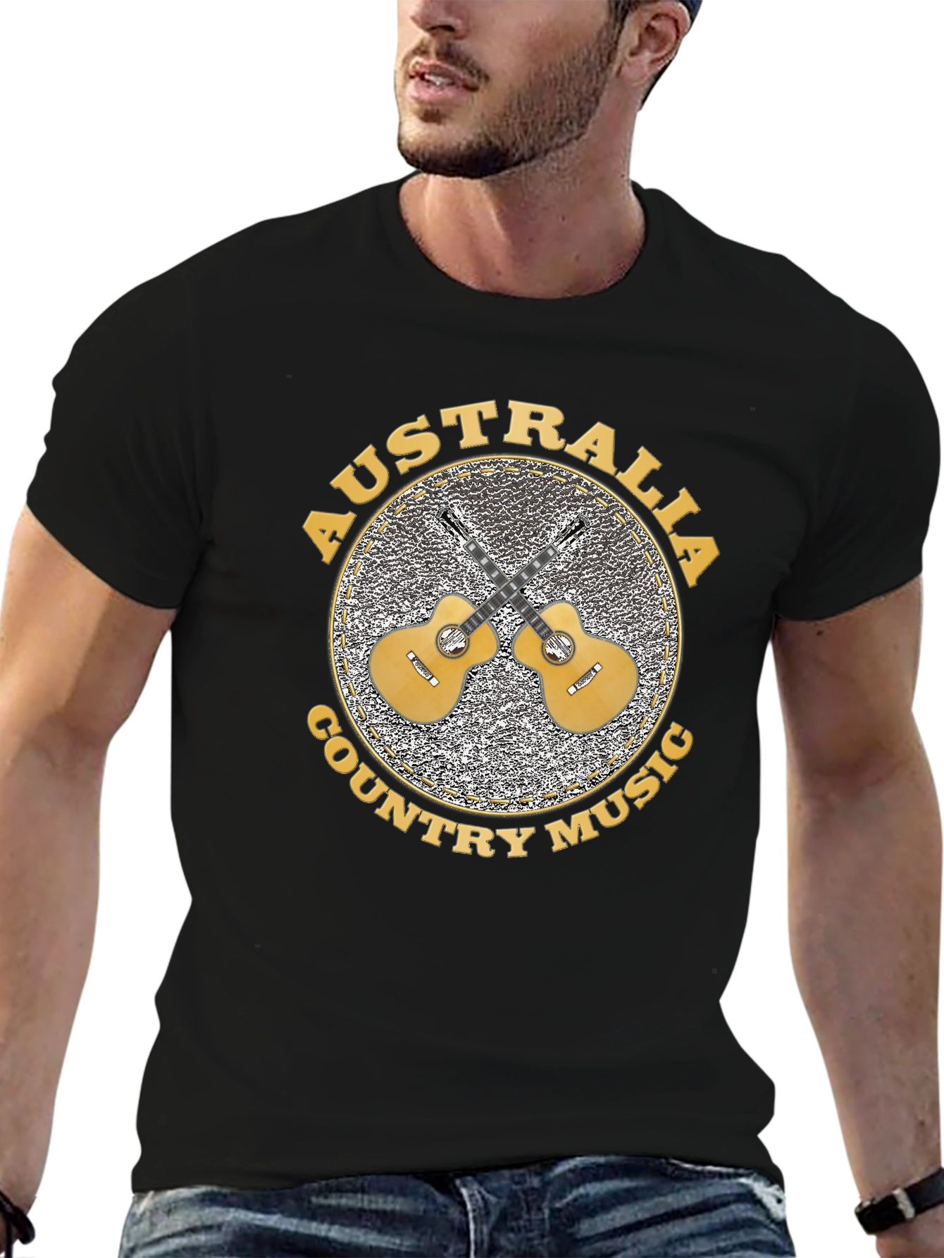 Australia Country Music Guitar T-Shirt