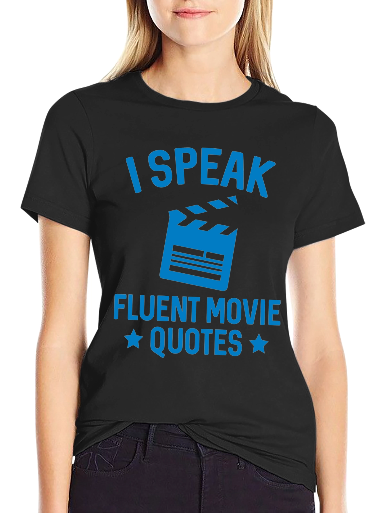 I Speak Fluent Movie Quotes - Black T-Shirt