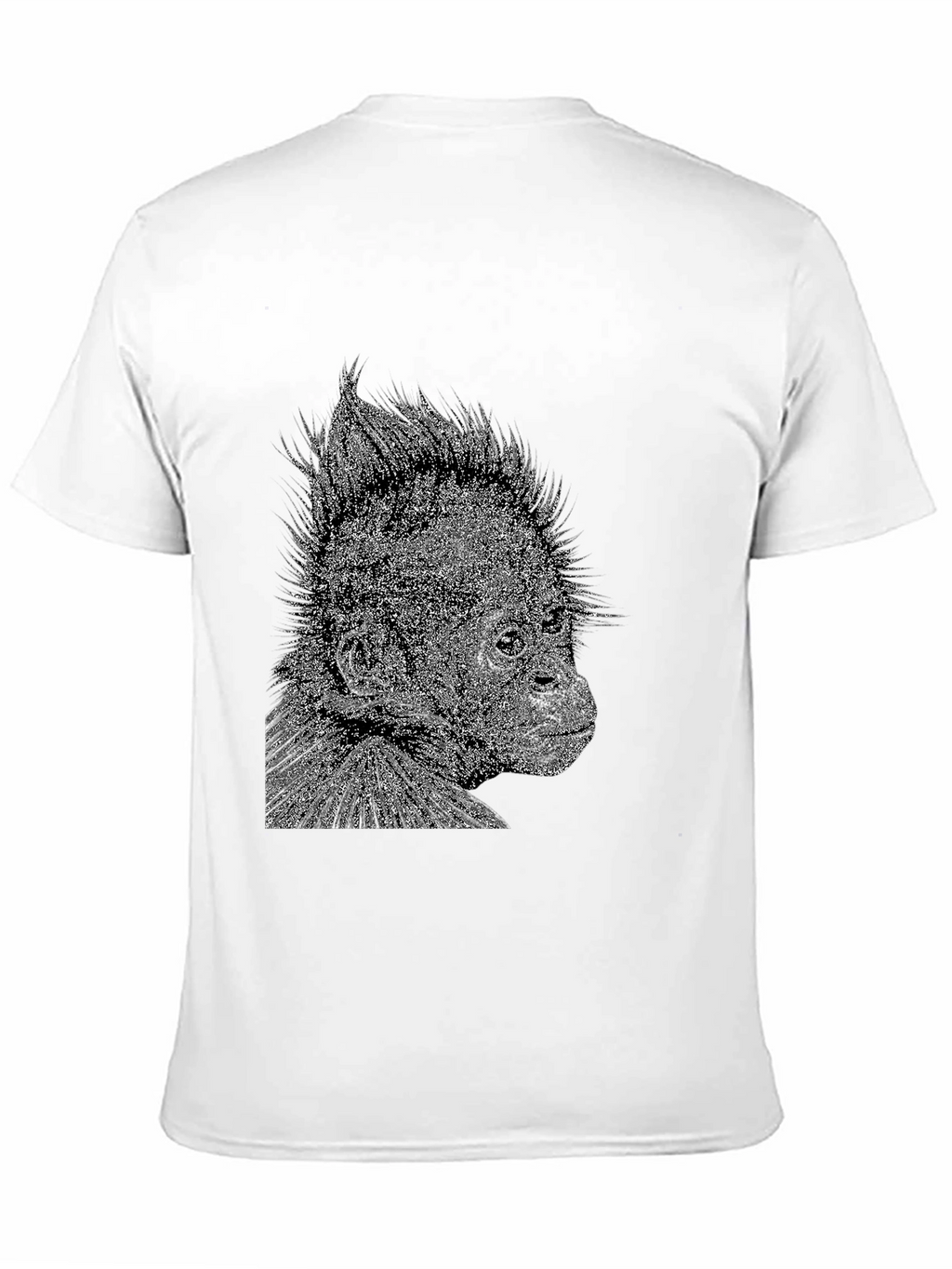Black T-Shirt with Monkey Graphic