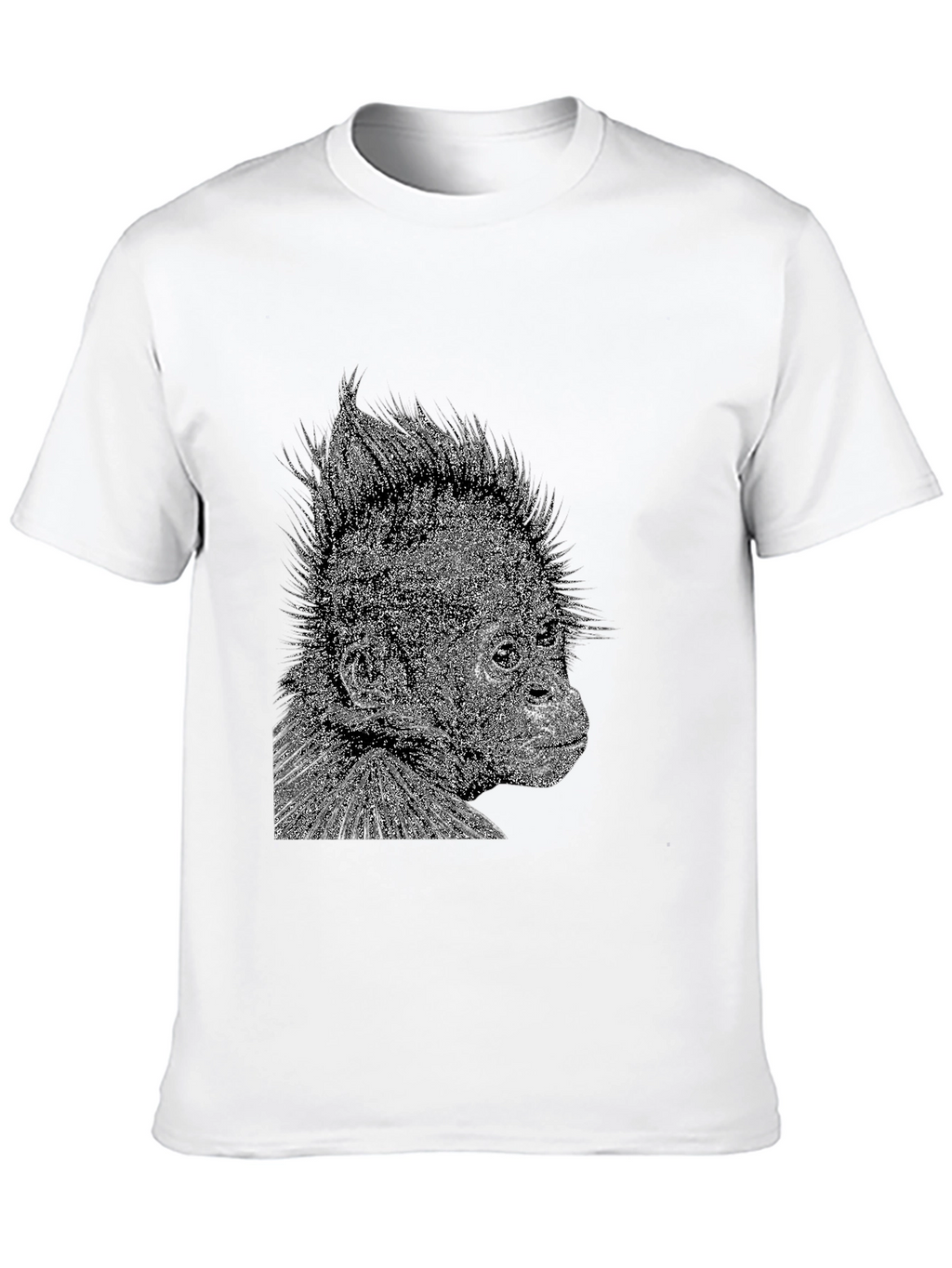 Black T-Shirt with Monkey Graphic