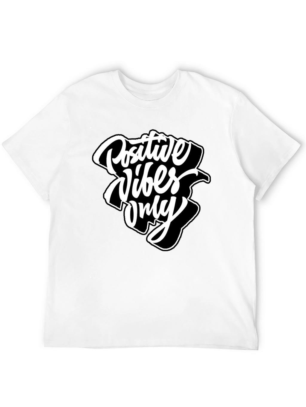 Positive Vibes Only Graphic Tee - Black