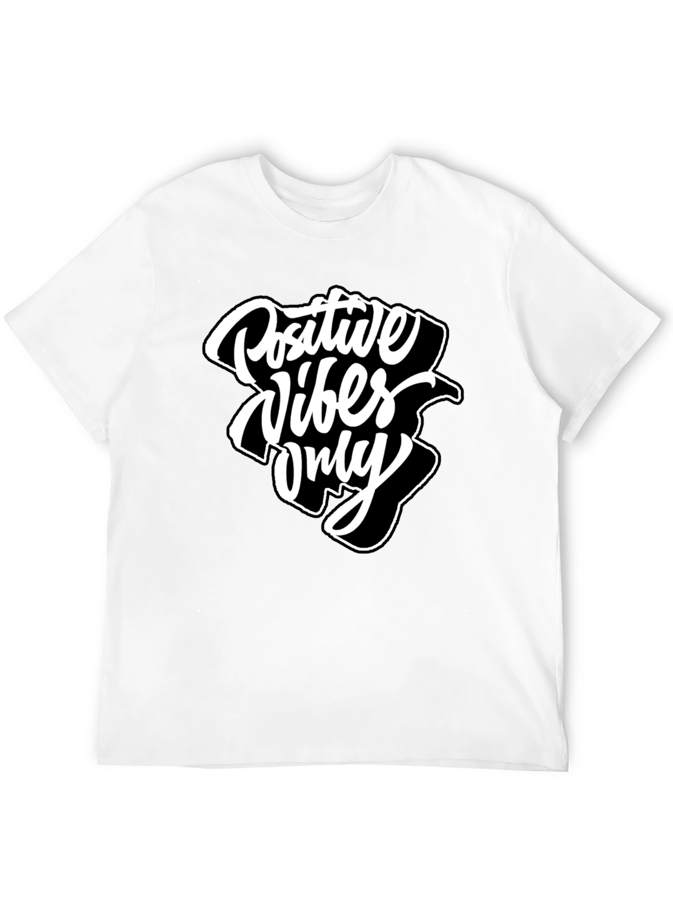Positive Vibes Only Graphic Tee - Black